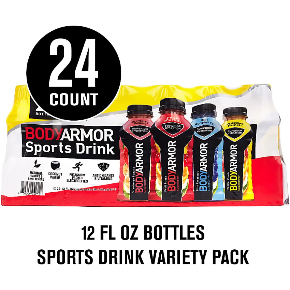 Bodyarmor BASE Sports Drink Variety Pack, 12 Oz, Pack Of 24 Drinks