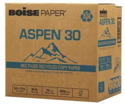 Boise® ASPEN® 30 SPLOX® Paper, Speed-Loading Reamless Paper, Letter Size (8 1/2" x 11"), 20 Lb, FSC® Certified, Ream Of 2,500 Sheets