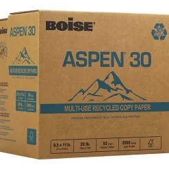 Boise® ASPEN® 30 SPLOX® Paper, Speed-Loading Reamless Paper, Letter Size (8 1/2" x 11"), 20 Lb, FSC® Certified, Ream Of 2,500 Sheets