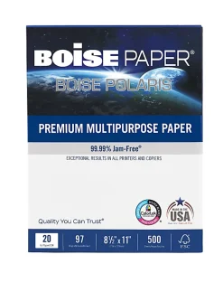 Boise® POLARIS® Premium Multi-Use Printer & Copy Paper, 10 Reams, White, Letter (8.5