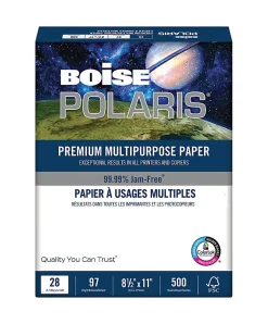 Boise® POLARIS® Premium Multi-Use Printer & Copy Paper, 1 Ream, White, Letter (8.5" x 11"), 500 Sheets Per Ream, 28 Lb, 92 Brightness, FSC® Certified