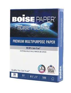 Boise® POLARIS® Premium Multi-Use Printer & Copy Paper, 1 Ream, White, Letter (8.5