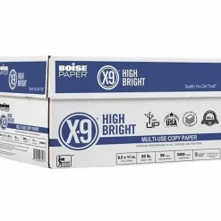 Boise® X-9® High Bright Multi-Use Printer & Copy Paper, 10 Reams, White, Letter (8.5