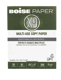 Boise® X-9® 3-Hole Punched Multi-Use Printer & Copy Paper, 10 Reams, White, Letter (8.5
