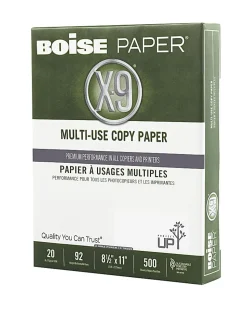 Boise® X-9® 3-Hole Punched Multi-Use Printer & Copy Paper, 10 Reams, White, Letter (8.5
