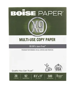 Boise® X-9® Multi-Use Printer & Copy Paper, 5 Reams, White, Letter (8.5
