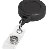 Bonitas Insigneea Round Badge Reels, Black, Pack Of 25
