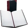 Boorum & Pease® Account Record Book, 8 5/8" x 14 1/8", Record Ruled, 300 Pages, Black/Red