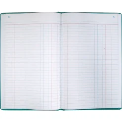 Boorum & Pease® Canvas Account Book, Journal, 16 Lb., 12 1/8" x 7 5/8", 300 Pages, Blue