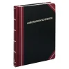 Boorum & Pease® Laboratory Notebook, 10 3/8" x 8 1/8", Record Ruled, 300 Sheets, Black/Burgundy