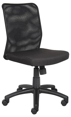 Boss Budget Mesh Armless Task Chair, Black