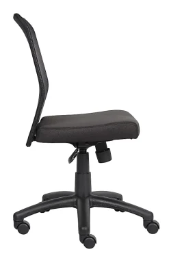 Boss Budget Mesh Armless Task Chair, Black