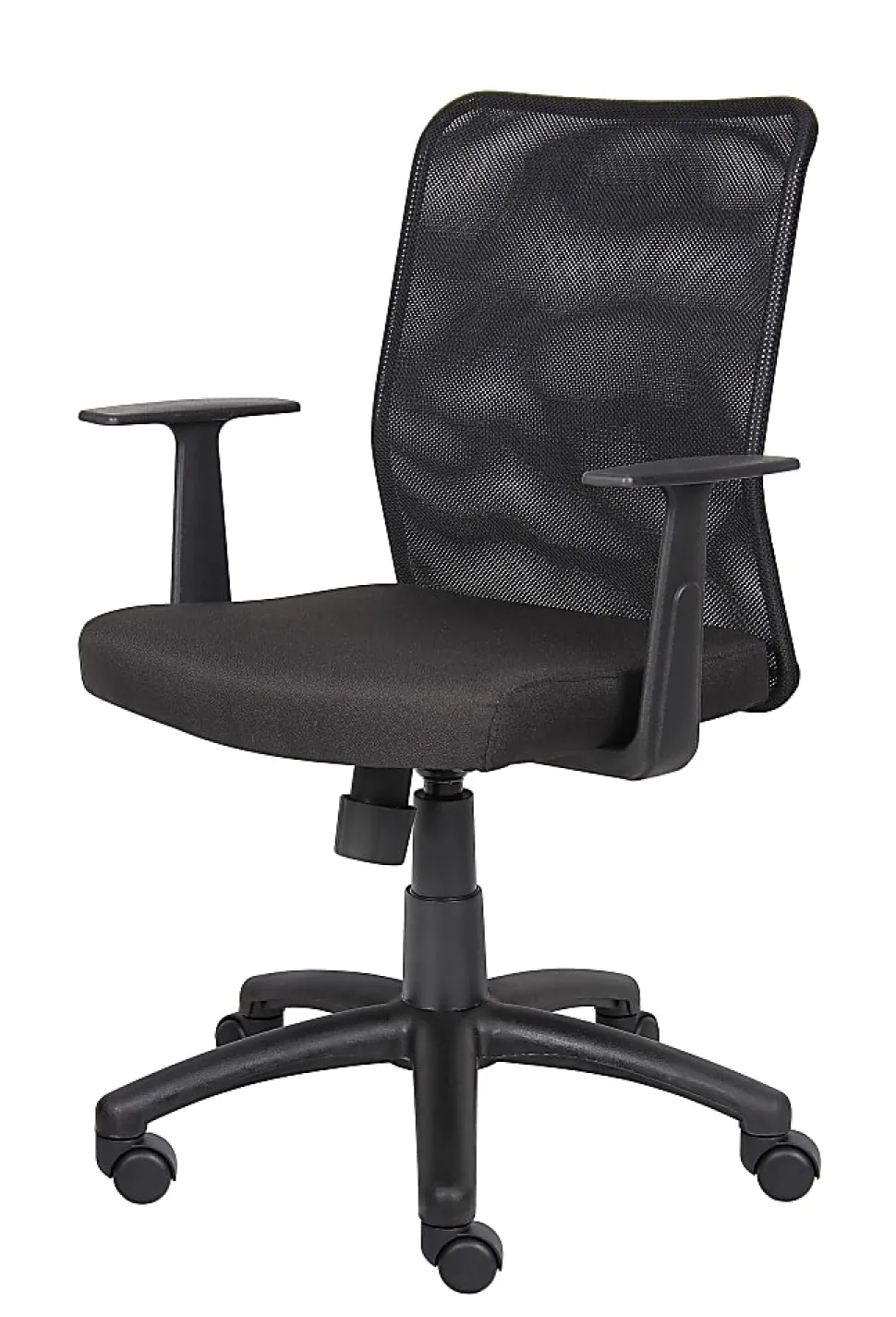 Boss Budget Mesh Task Chair With T-Arms, Black