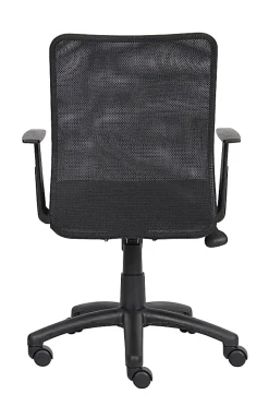 Boss Budget Mesh Task Chair With T-Arms, Black