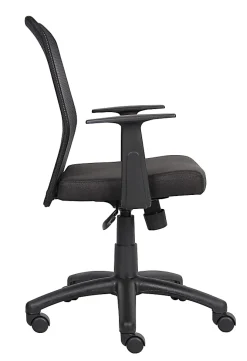 Boss Budget Mesh Task Chair With T-Arms, Black