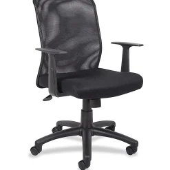 Boss Budget Mesh Task Chair With T-Arms, Black