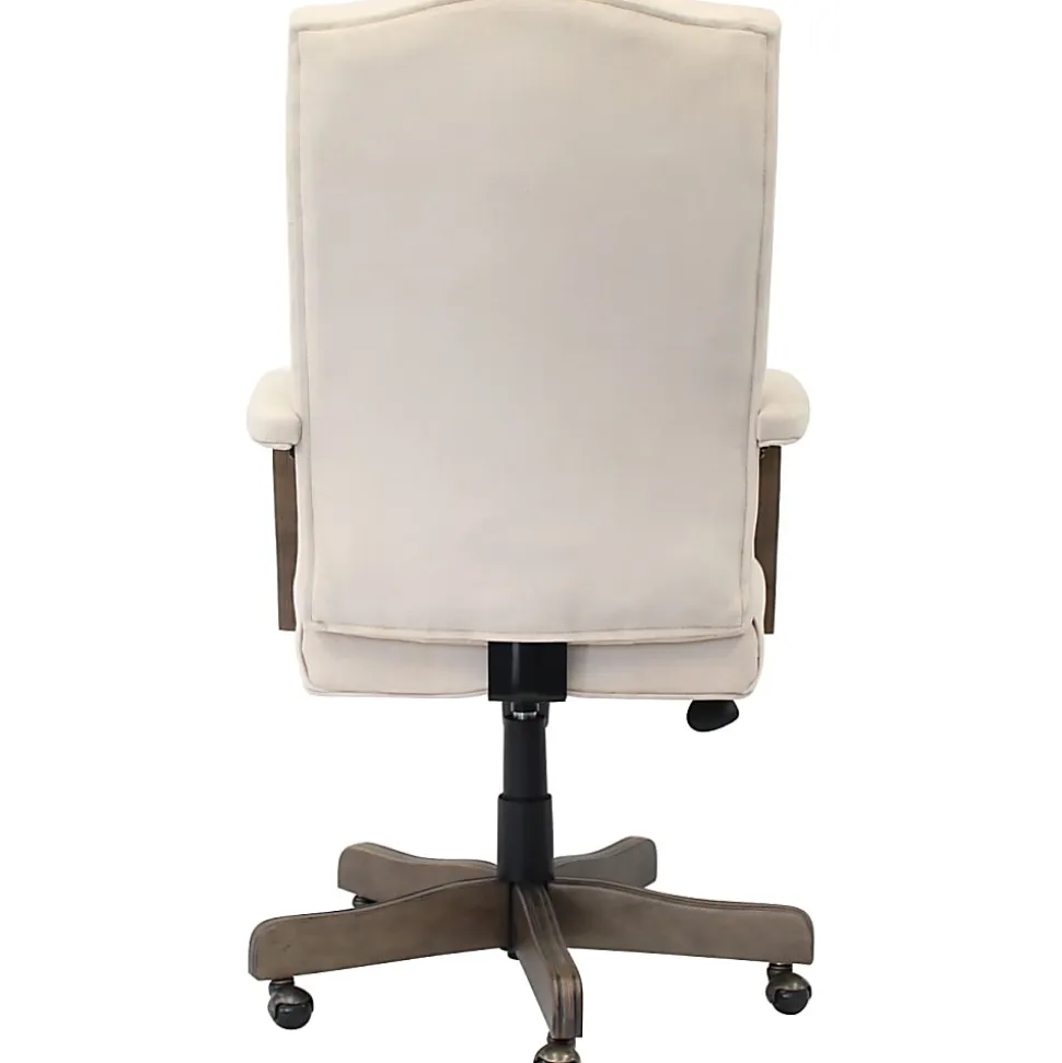 Boss Button-Tufted Ergonomic High-Back Chair, Champagne Velvet