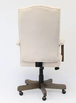Boss Button-Tufted Ergonomic High-Back Chair, Champagne Velvet