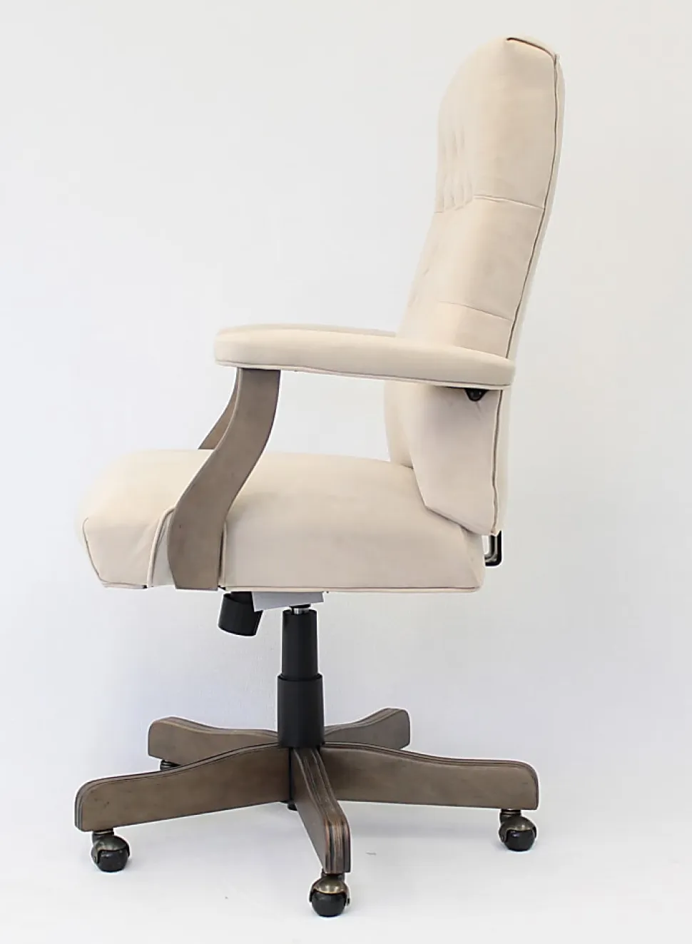Boss Button-Tufted Ergonomic High-Back Chair, Champagne Velvet