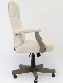 Boss Button-Tufted Ergonomic High-Back Chair, Champagne Velvet