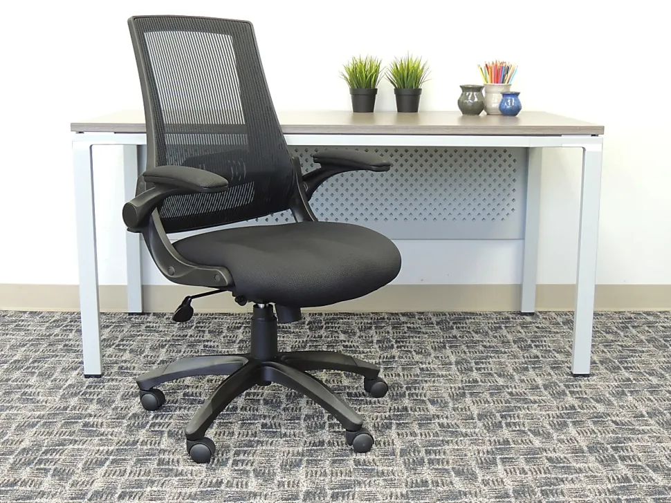 Boss Office Products Adjustable Mesh Task Chair, Black