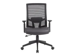 Boss Office Products Antimicrobial High-Back Task Chair With Arms, Black