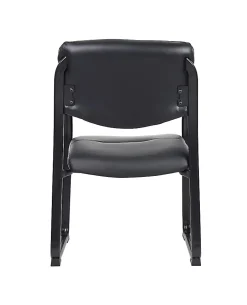 Boss Office Products Bonded Leather Contoured Guest Chair, Black