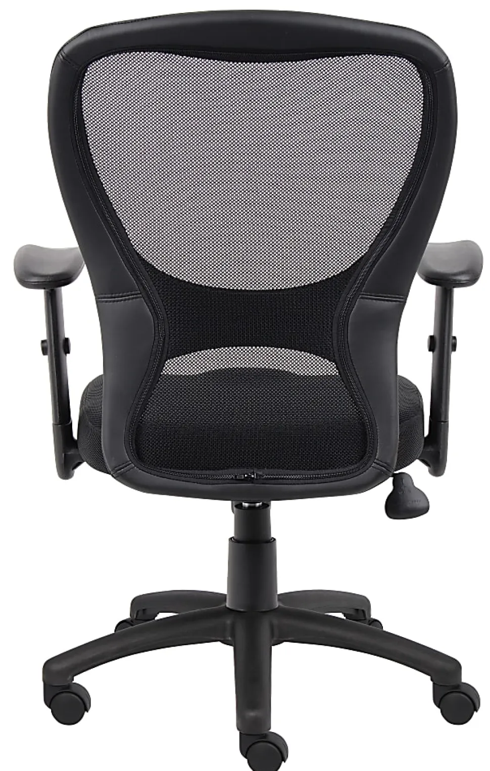 Boss Office Products Budget Mesh Task Chair, With Padded Arms, Black