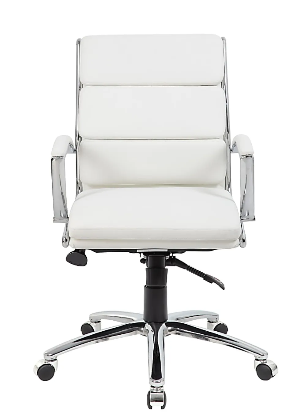 Boss Office Products Caressoft Mid-Back Chair, White