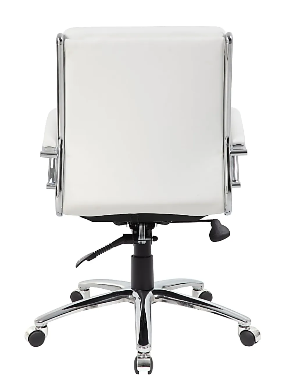 Boss Office Products Caressoft Mid-Back Chair, White