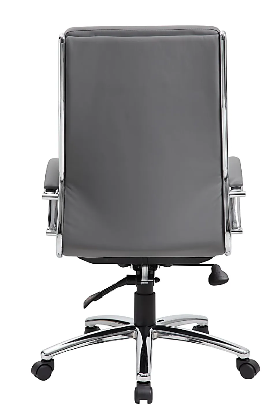 Boss Office Products CaressoftPlus™ Vinyl Ergonomic High-Back Chair, Gray/Chrome