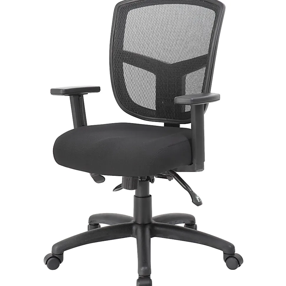 Boss Office Products Contract Mesh Mid-Back Task Chair, Black