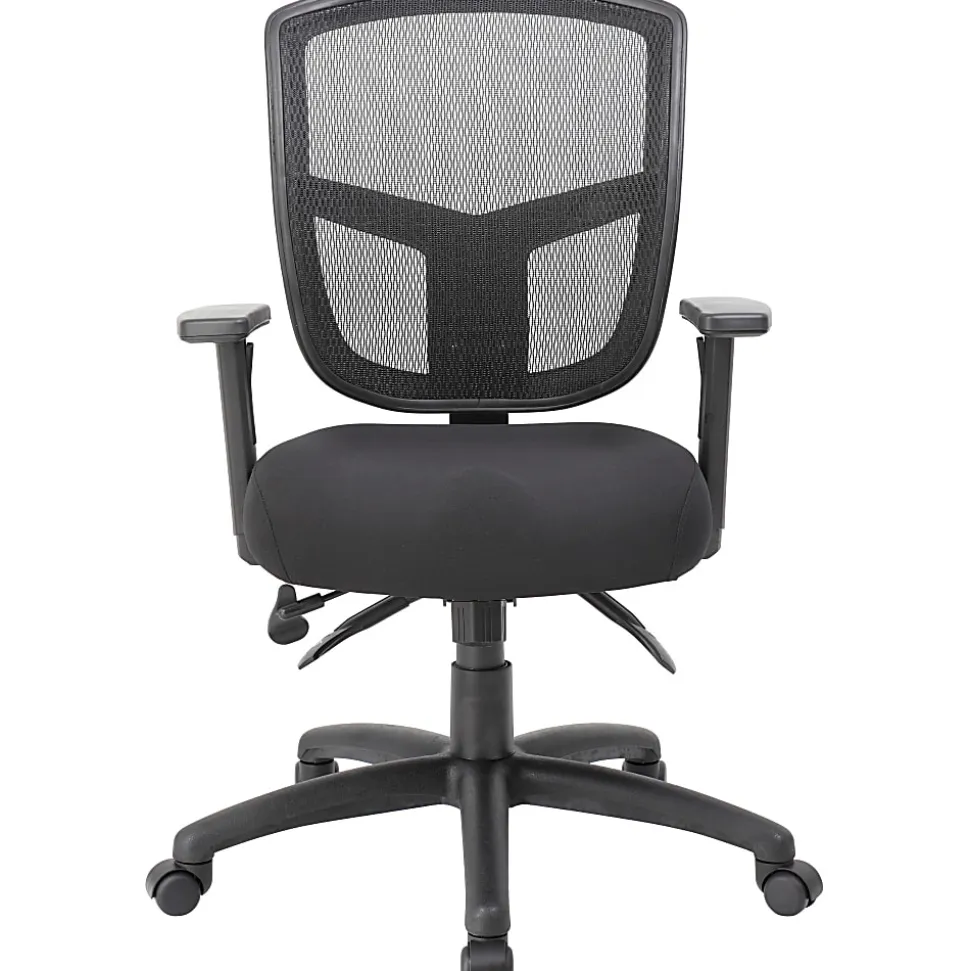 Boss Office Products Contract Mesh Mid-Back Task Chair, Black