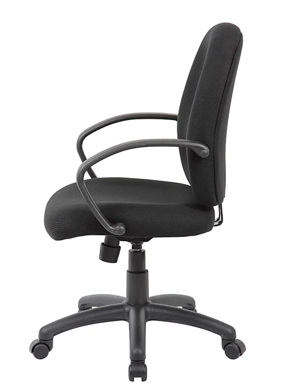 Boss Office Products Ergonomic Budget Tweed Mid-Back Task Chair, Black
