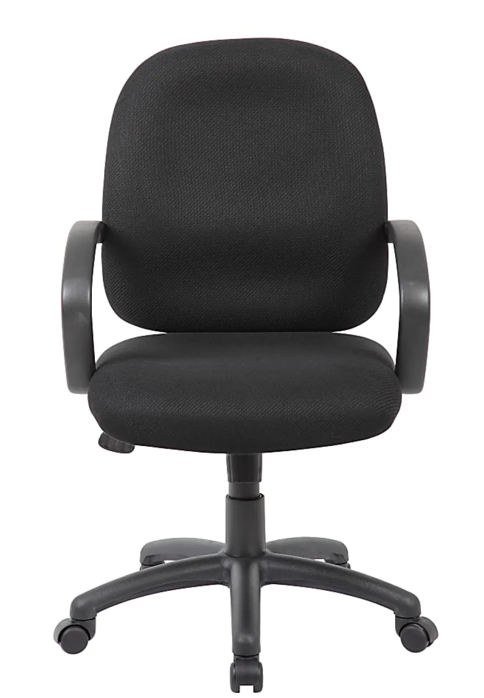 Boss Office Products Ergonomic Budget Tweed Mid-Back Task Chair, Black
