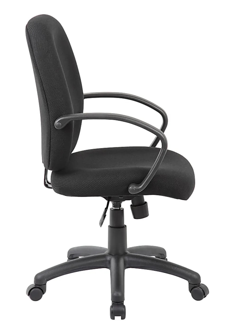 Boss Office Products Ergonomic Budget Tweed Mid-Back Task Chair, Black
