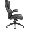Boss Office Products Ergonomic LeatherPlus™ Bonded Leather High-Back Executive Chair, Black