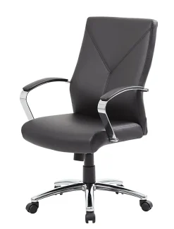 Boss Office Products Ergonomic High-Back Chair, Black