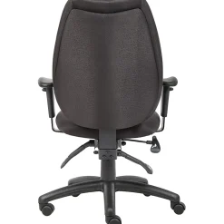 Boss Office Products Ergonomic Fabric High-Back Task Chair, Black