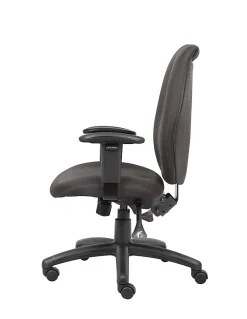 Boss Office Products Ergonomic Fabric High-Back Task Chair, Black