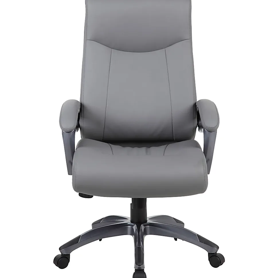 Boss Office Products Ergonomic High-Back Chair, Gray/Gun Metal