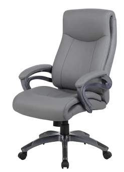 Boss Office Products Ergonomic High-Back Chair, Gray/Gun Metal