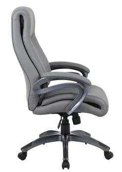 Boss Office Products Ergonomic High-Back Chair, Gray/Gun Metal