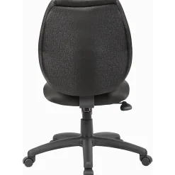 Boss Office Products Ergonomic Fabric Mid-Back Task Office Chair Without Arms, Black