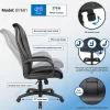 Boss Office Products Ergonomic Vinyl High-Back Chair, Black