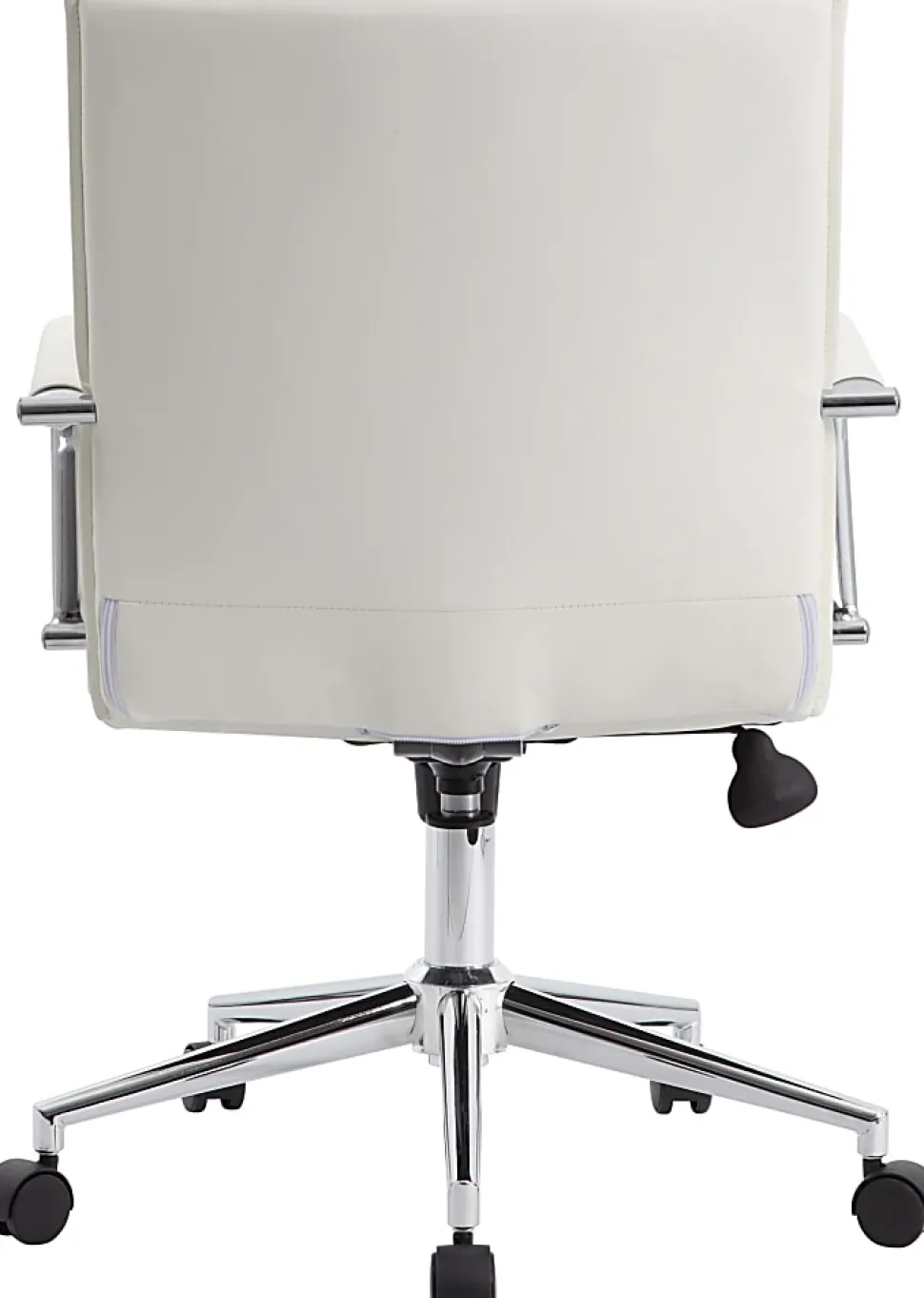 Boss Office Products Ergonomic Vinyl Mid-Back Hospitality Task Chair, White/Chrome