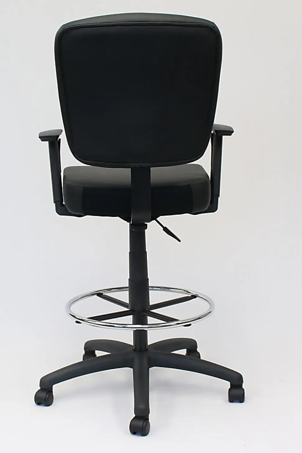 Boss Office Products Heavy Duty Drafting Stool With Arms, Black