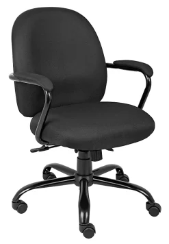 Boss Office Products Heavy-Duty Mid-Back Task Chair, Black