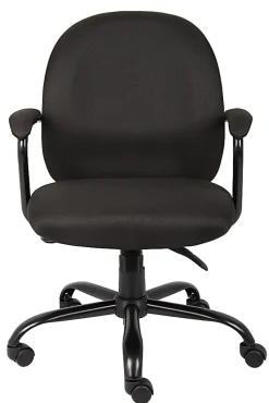 Boss Office Products Heavy-Duty Mid-Back Task Chair, Black