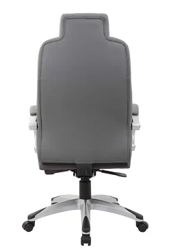 Boss Office Products Hinged Arm Ergonomic High-Back Chair, Gray